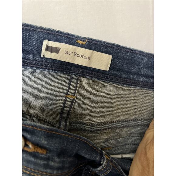 Levi's 515 Ladies Size 14M Bootcut Medium Wash Denim Stretch Mid Rise Jeans - Picture 13 of 13